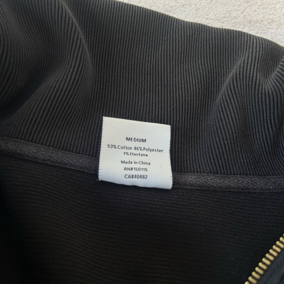 Varley Women's Medium Vine Gold Half Zip Black  Sweatshirt Pullover Oversized - Picture 7 of 8